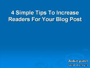 Tips To Increase Readers