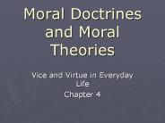 Moral Doctrines and Moral Theories