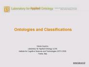 Ontologies and Classifications