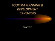 TOURISM PLANNING