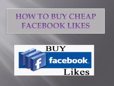 How to buy Real FB Likes
