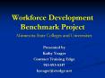 Workforce Development Benchmark Project PowerPoint PPT Presentation