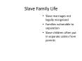 Slave Family Life PowerPoint PPT Presentation