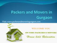 Packers and Movers  in Gurgaon