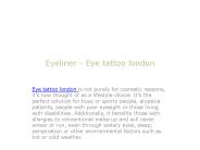 Eyeliner - Eye tattoo london