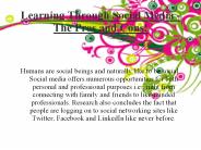 Learning Through Social Media - The Pros and Cons