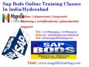 Sap Bods Online Training Classes In India/Hyderabad
