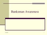 Banksman Awareness