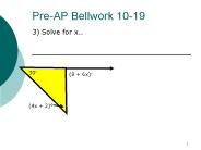 Pre-AP Bellwork 10-19