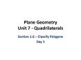 Plane Geometry Unit 7 - Quadrilaterals PowerPoint PPT Presentation