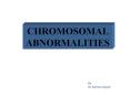 CHROMOSOMAL ABNORMALITIES PowerPoint PPT Presentation