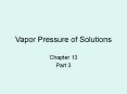 Vapor Pressure of Solutions PowerPoint PPT Presentation