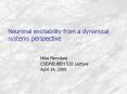 Neuronal excitability from a dynamical systems perspective PowerPoint PPT Presentation