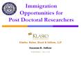 Immigration Opportunities for Post Doctoral Researchers PowerPoint PPT Presentation