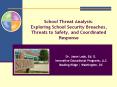 School Threat Analysis: Exploring School Security Breaches, Threats to Safety, and Coordinated Response PowerPoint PPT Presentation