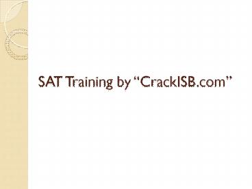 SAT Training in Hyderabad | Sat Training institutes in Hyderabad