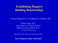 Establishing Rapport Building Relationships PowerPoint PPT Presentation