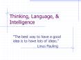 Thinking, Language, PowerPoint PPT Presentation