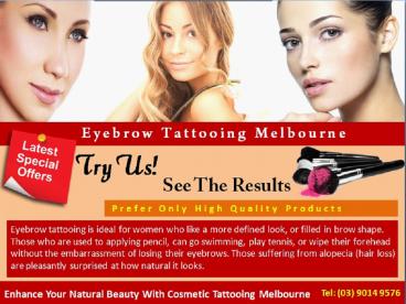 Eyebrow Tattooing Melbourne