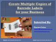 Create Multiple Copies of Barcode Labels using DRPU Barcode Label Maker PowerPoint PPT Presentation