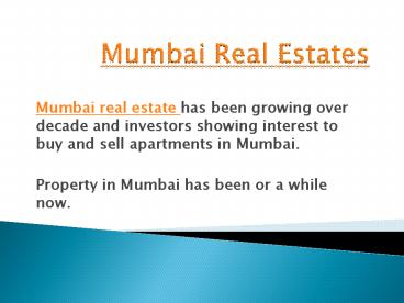 Mumbai Real Estates