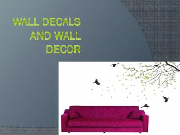 wall decals and wall decor