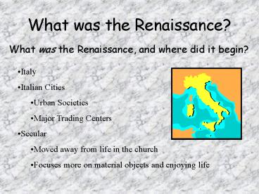 What was the Renaissance?