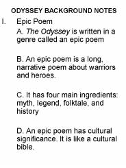 ODYSSEY BACKGROUND NOTES