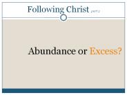 Following Christ part 2