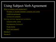 Using Subject-Verb Agreement