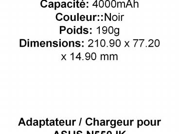 Batterie pour ASUS N550JK