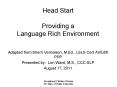 Head Start Providing a Language Rich Environment PowerPoint PPT Presentation
