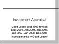 Investment Appraisal PowerPoint PPT Presentation