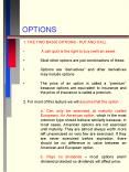 OPTIONS PowerPoint PPT Presentation