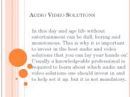 Audio Video Solutions