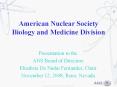 American Nuclear Society Biology and Medicine Division PowerPoint PPT Presentation