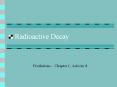 Radioactive Decay PowerPoint PPT Presentation