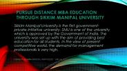 Pursue Distance MBA education form a reputed University