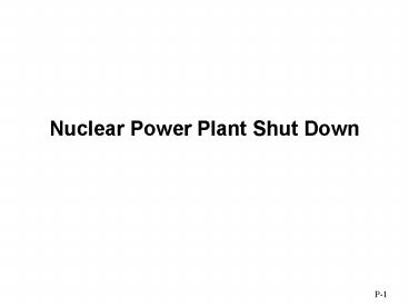 Nuclear Power Plant Shut Down
