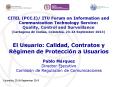 El Usuario: Calidad, Contratos y R PowerPoint PPT Presentation