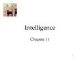 Intelligence Chapter 11 PowerPoint PPT Presentation