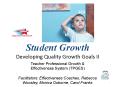 Student Growth Developing Quality Growth Goals II PowerPoint PPT Presentation