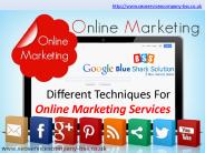 Different techniques for online marketing services: