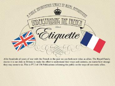 Etiquette English French Comparison Infographic