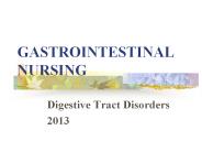 GASTROINTESTINAL NURSING
