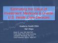 Estimating the Value of Investment: Medicare PowerPoint PPT Presentation