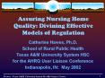 Assuring Nursing Home Quality: Divining Effective Models of Regulation PowerPoint PPT Presentation