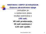 NASTAVA I ISPIT IZ KOLEGIJA