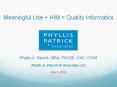 Meaningful Use   HIM = Quality Informatics PowerPoint PPT Presentation