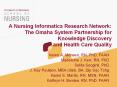 A Nursing Informatics Research Network: The Omaha System Partnership for Knowledge Discovery and Health Care Quality PowerPoint PPT Presentation